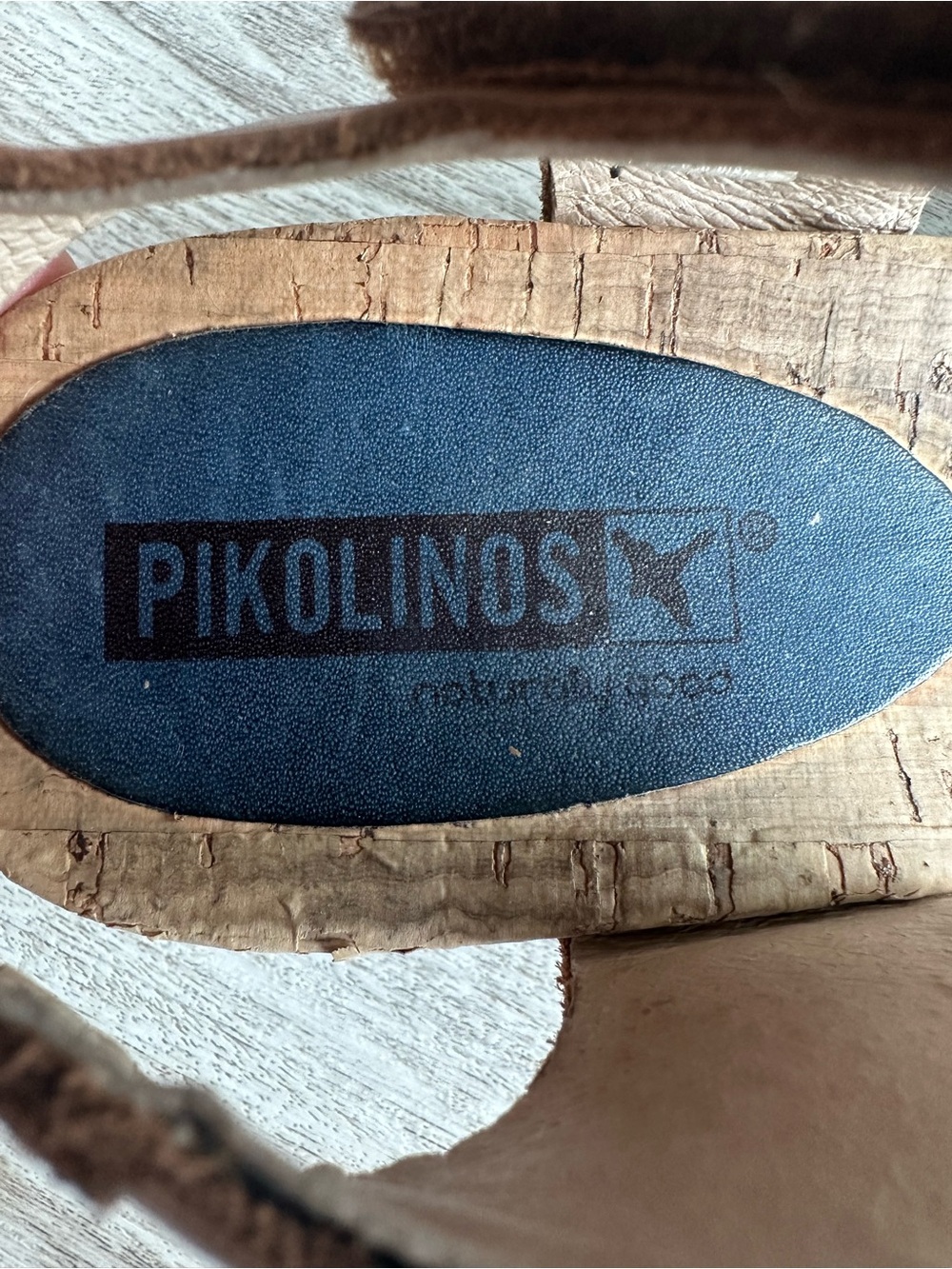 PIKOLINOS Blue and Brown Leather Platform Sandals 37 (6.5) - Picture 5 of 9